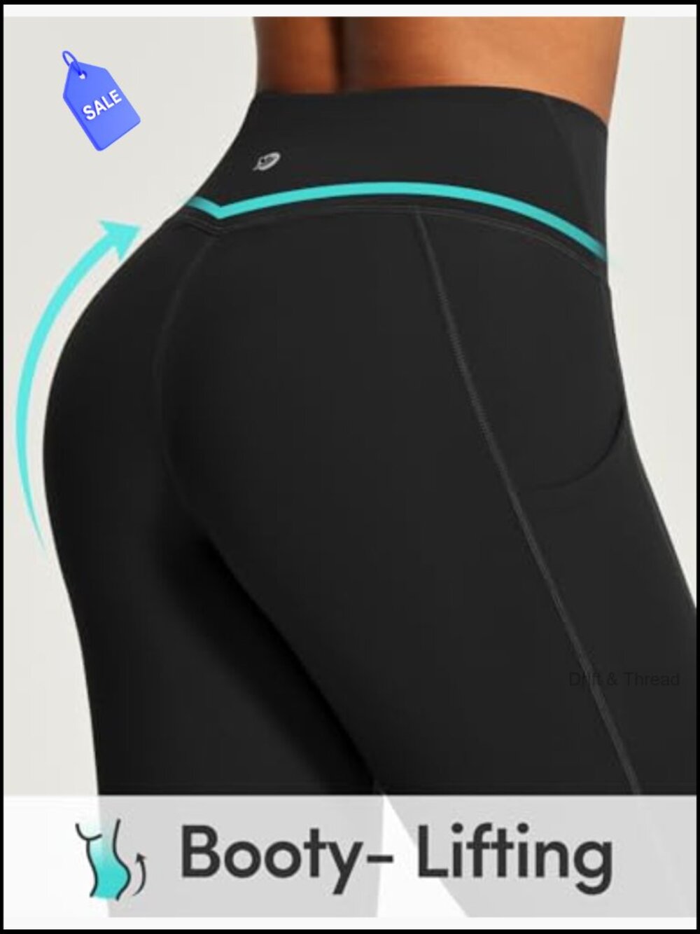 High Waisted Capri Leggings with Pockets Compression Yoga Pants - Picture 5 of 7